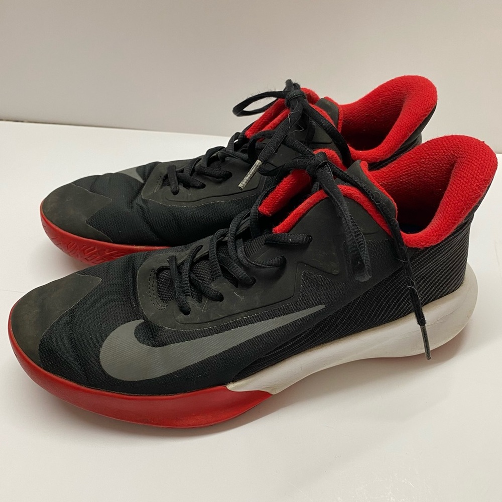 Nike Air Precision Basketball Shoes Sneakers Black Red CK 1069 Men’s Sz 7.5